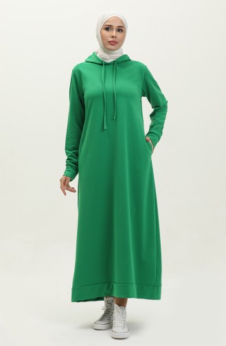 Two Thread Hooded Sports Dress 0190-03 Green 0190-03