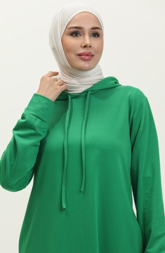 Two Thread Hooded Sports Dress 0190-03 Green 0190-03