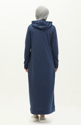 Two Thread Hooded Sports Dress 0190-04 Navy Blue 0190-04