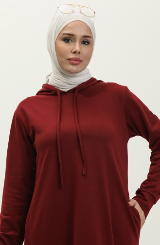 Robe Sport A Capuche Deux Fils 0190-07 Rouge Claret 0190-07