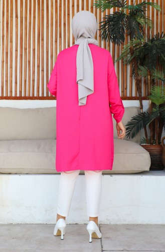 Women`s Pleated Tunic 12m05 12M05-03 Fuchsia 12M05-03
