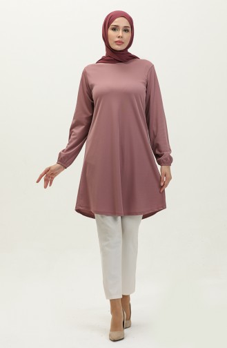 Elastic Sleeve Tunic 8663-04 Dried Rose 8663-04