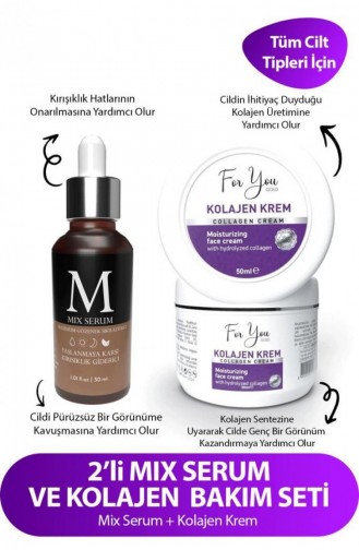 Yaşlanma Karşıtı Kolajen Krem Maximum Gözenek Sıkılaştırıcı Mix Serum