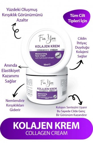 Collagen Cream Anti Aging Anti Wrinkle Repair Nourishing Revitalizing Care Cream 50Ml 8698500849017