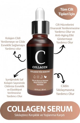 Collageen Serum Hyaluronzuur Verhelderend En Anti-rimpel Serum Voor Gezicht En Hals 8698500861120