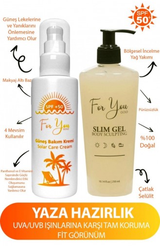 Anti-Blemish High Protection SPF50 Factor Sun Cream 100 Ml Cellulite Gel 250 Ml 8698500891855