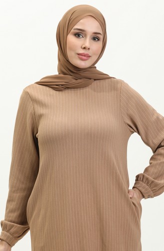 Striped Two Piece Suit  24K9076-03 Milky Coffee 24K9076-03