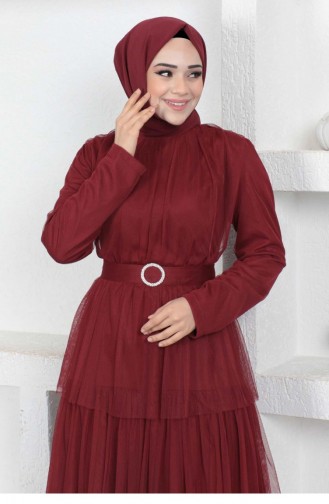 Claret red İslamitische Avondjurk 14402