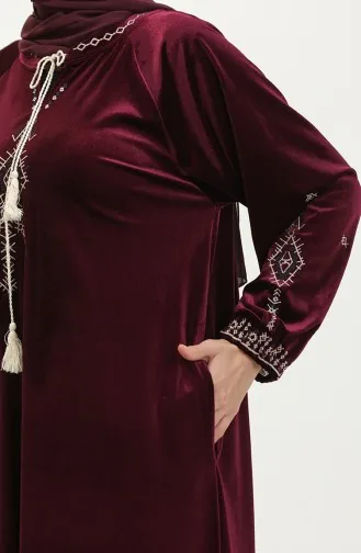 Besticktes Samtkleid in Übergröße 24K9058-04 Zwetschge 24K9058-04