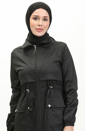 Trench Taille Froncee 61331-01 Noir 61331-01