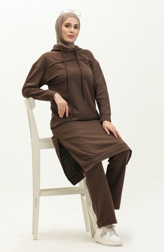 Two Thread Tracksuit Set 3034-06 Brown 3034-06