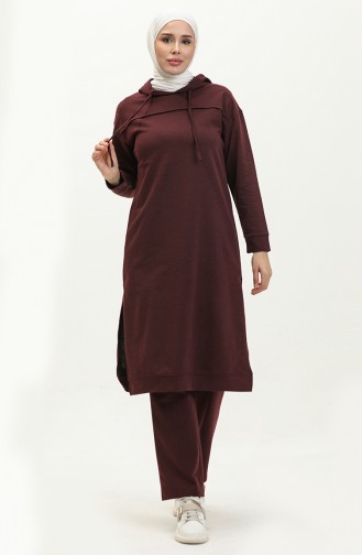 Two Thread Tracksuit Set 3034-14 Plum 3034-14