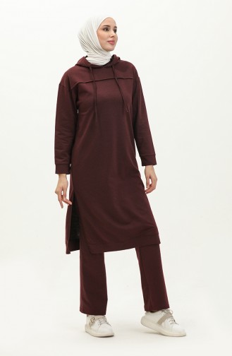 Two Thread Tracksuit Set 3034-14 Plum 3034-14