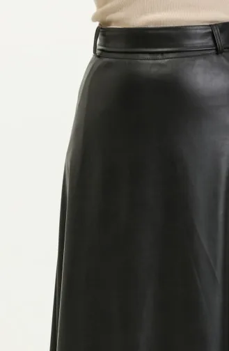 Jupe Faux Evasée 24K1020-02 Noir 24K1020-02