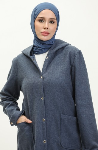 Hooded Seasonal Cape 1691-02 İndigo 1691-02