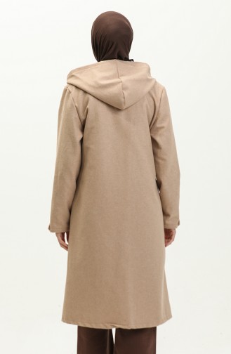 Manteau Saisonnier A Capuche 1691-05 Beige 1691-05