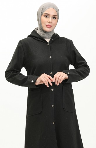 Manteau Saisonnier A Capuche 1691-07 Noir 1691-07