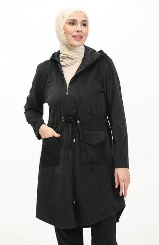 Zippered Velvet Cape 0503-03 Anthracite 0503-03