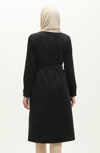 Fluwelen Cape Met Knopen 0505-02 Zwart 0505-02
