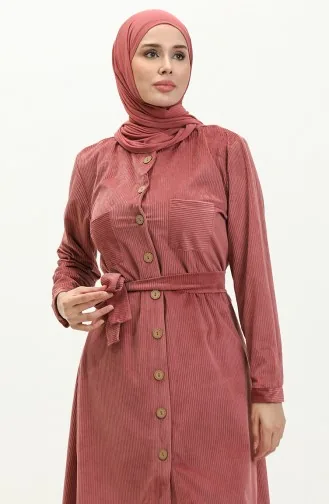 Cape Velours A Boutons 0505-03 Rose Poudré 0505-03