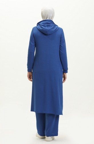 Fitilli Tunik Pantolon İkili Takım 24K9077-02 Saks