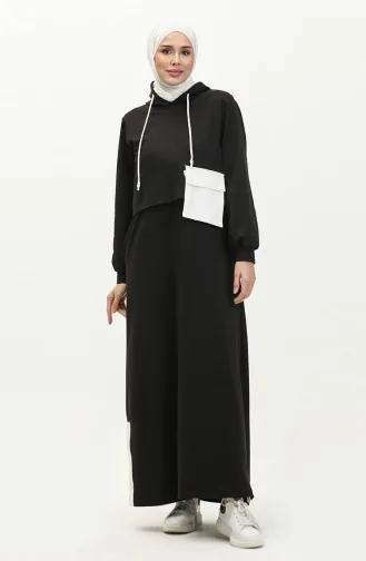 Robe De Sport A Capuche Deux Fils 24K9090-02 Noir 24K9090-02