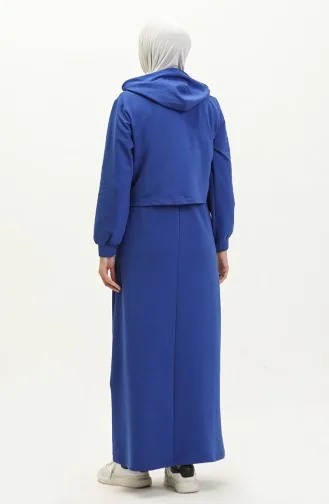 Zweifädiges Sportkleid Mit Kapuze 24K9090-04 Saks 24K9090-04