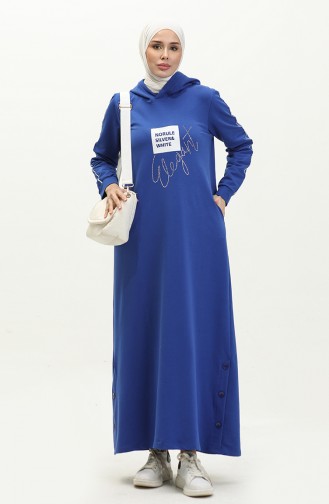 فستان مطبوع  خيطان  24K9093-03 أزرق ملكي 24K9093-03