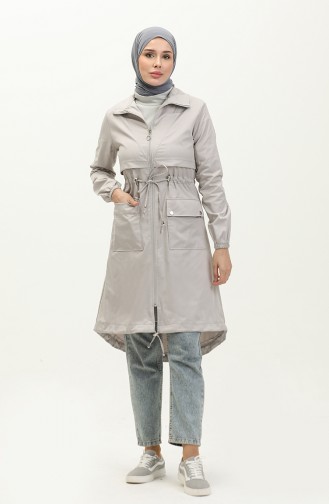 Trench Taille Froncee 61331-03 Gris 61331-03