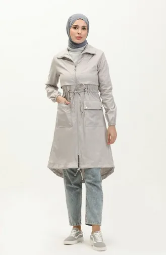 Trench Taille Froncee 61331-03 Gris 61331-03