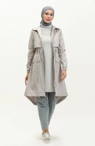 Trench Taille Froncee 61331-03 Gris 61331-03
