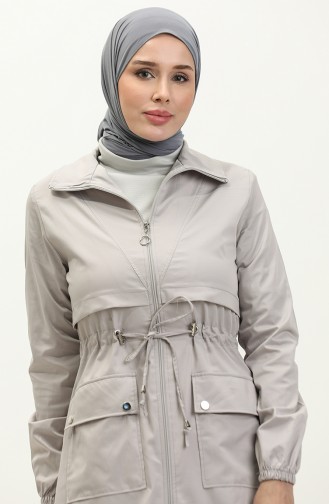 Trench Taille Froncee 61331-03 Gris 61331-03