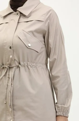 Trenchcoat Mit Geraffter Taille 61350-02 Stone 61350-02