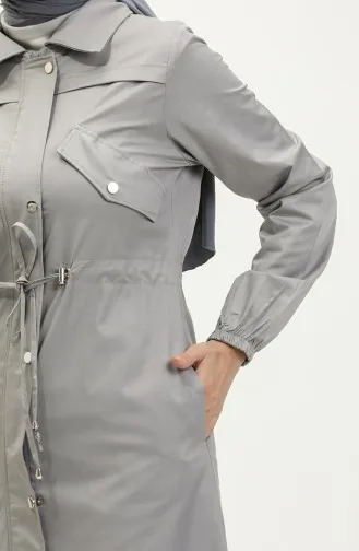 Trench Taille Froncee 61350-03 Gris 61350-03