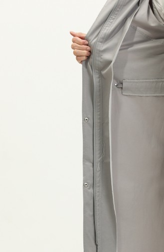 Shirred Trench Coat 61350-03 Grey 61350-03