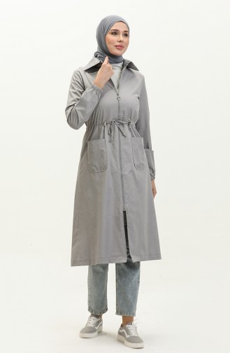 Trench Taille Froncee 61351-03 Gris 61351-03