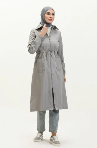 Trench Taille Froncee 61351-03 Gris 61351-03