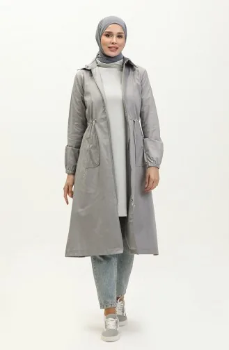 Trench Taille Froncee 61351-03 Gris 61351-03