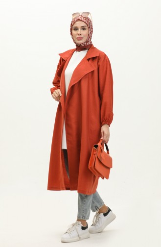 Belted Trench Coat 24K9095-01 Brick Red 24K9095-01