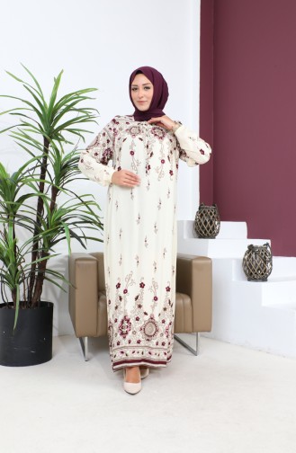 Damen-Hijab-Kleid Für Mutter In Großen Größen Watery Modell 8408S8 Stone 8408s8.Taş
