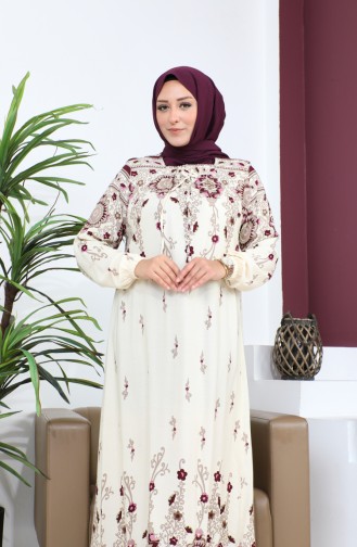 Damen-Hijab-Kleid Für Mutter In Großen Größen Watery Modell 8408S8 Stone 8408s8.Taş