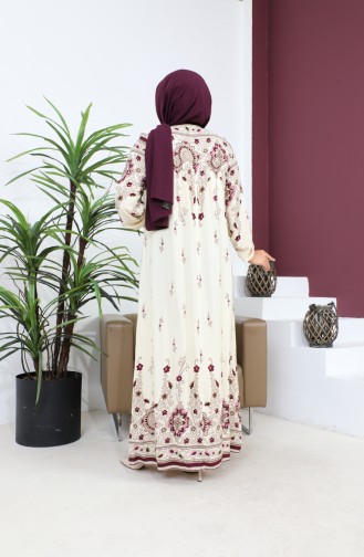 Damen-Hijab-Kleid Für Mutter In Großen Größen Watery Modell 8408S8 Stone 8408s8.Taş