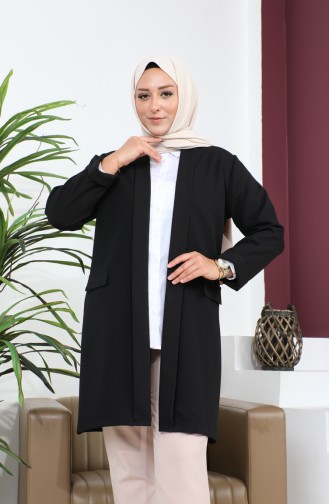 Blazer Buyuk Beden Kadin Ceket Tesettur Giyim Blazer Ceket 8795 Siyah
