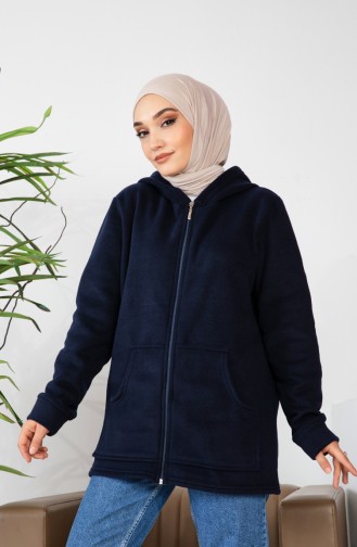Fleece Vest Met Capuchon 00021-04 Marineblauw 00021-04