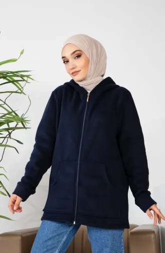 Fleece Vest Met Capuchon 00021-04 Marineblauw 00021-04