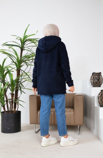 Fleece Vest Met Capuchon 00021-04 Marineblauw 00021-04