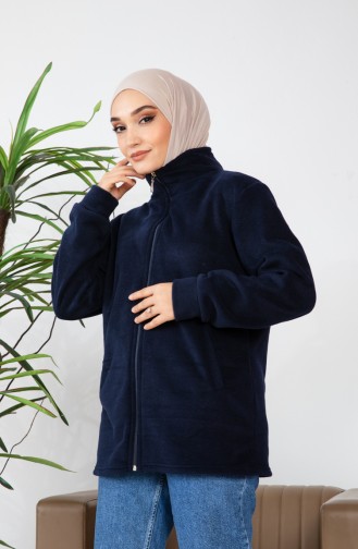 Winterfleecejas 00020-01 Marineblauw 00020-01