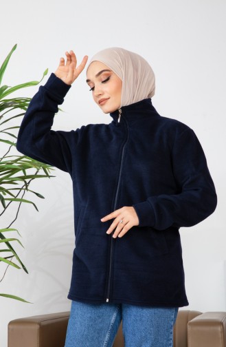 Winterfleecejas 00020-01 Marineblauw 00020-01