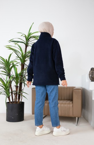 Winterfleecejas 00020-01 Marineblauw 00020-01
