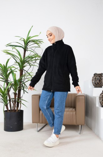 معطف صوف شتوي 00020-02 أسود 00020-02